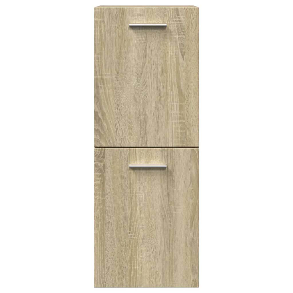 vidaXL Στήλη Μπάνιου Sonoma Δρυς 30 x 30 x 80 εκ. από Επεξ. Ξύλο