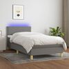 vidaXL &Kappa;&rho;&epsilon;&beta;ά&tau;&iota; Boxspring &mu;&epsilon; &Sigma;&tau;&rho;ώ&mu;&alpha; & LED &Sigma;&kappa;.&Gamma;&kappa;&rho;&iota; 80x200 &epsilon;&kappa;. &Upsilon;&phi;&alpha;&sigma;&mu;ά&tau;&iota;&nu;&omicron;