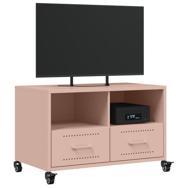 vidaXL Έπιπλο Τηλεόρασης Ροζ 68 x 39 x 43,5 εκ. Χάλυβας