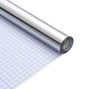 vidaXL Αυτοκόλλητο Επίπλου Άλλο Ασημί 500 x 90 εκ. PET