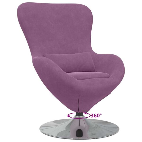 vidaXL Κάθισμα-αυγό Μοβ 63 x 73 x 90 εκ Βελούδο