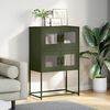 vidaXL Highboard Ελαιοπράσινο 68x39x107 cm Ατσάλι