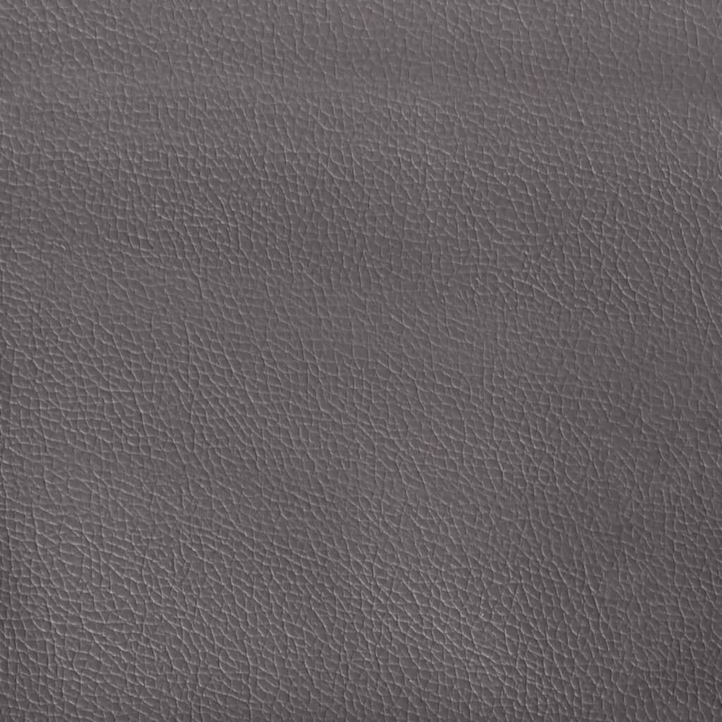 vidaXL Κρεβάτι με Στρώμα Γκρι 180x200 εκ. Συνθετικό Δέρμα