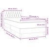 vidaXL &Kappa;&rho;&epsilon;&beta;ά&tau;&iota; Boxspring &mu;&epsilon; &Sigma;&tau;&rho;ώ&mu;&alpha; & LED &sigma;&kappa;&omicron;ύ&rho;&omicron; &pi;&rho;ά&sigma;&iota;&nu;&omicron; 90x210&epsilon;&kappa;. &Beta;&epsilon;&lambda;&omicron;ύ&delta;&iota;&nu;&omicron;