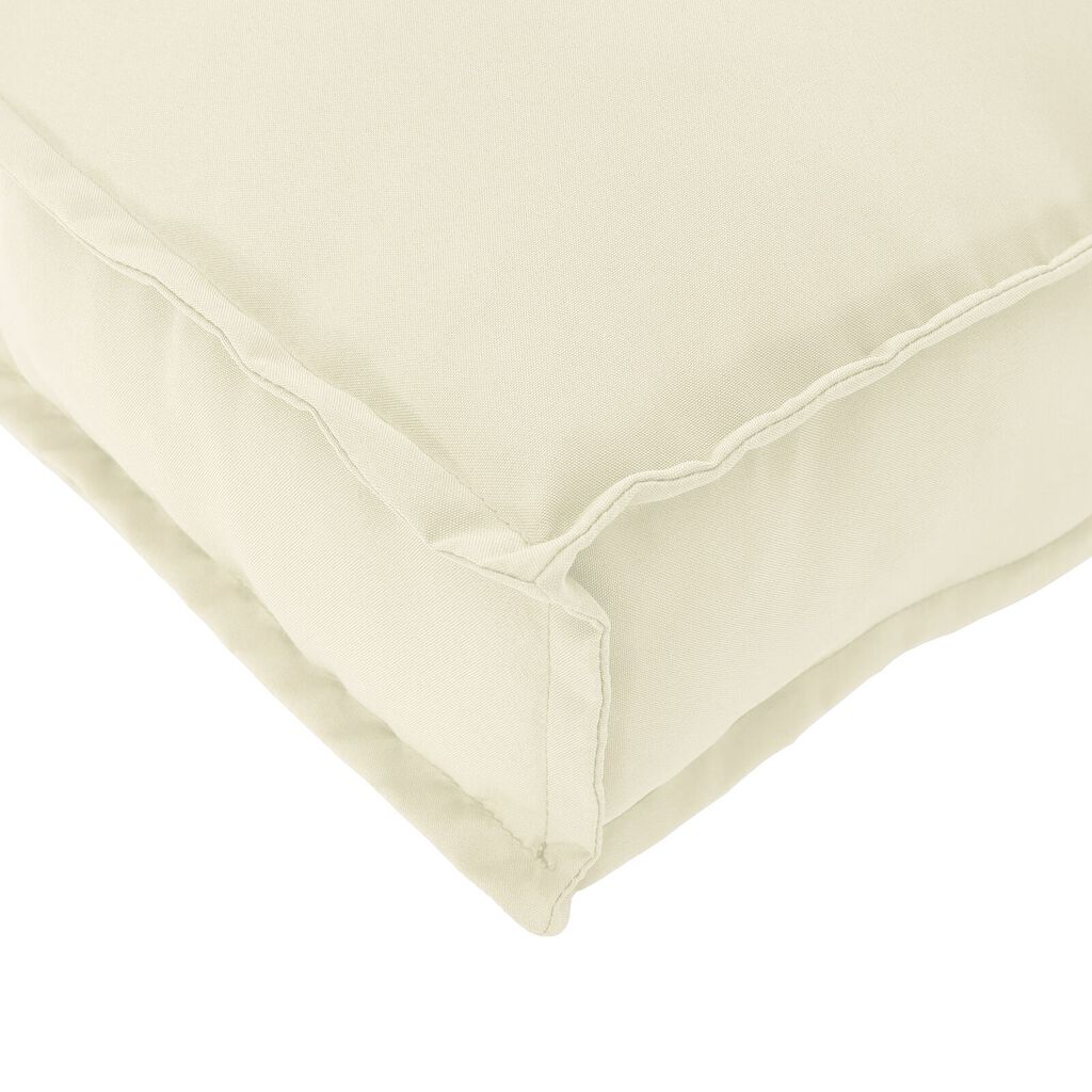 vidaXL Μαξιλάρι Παλέτας για Καθίσμα Κρεμ 50x50x12 εκ. από Ύφασμα Oxford
