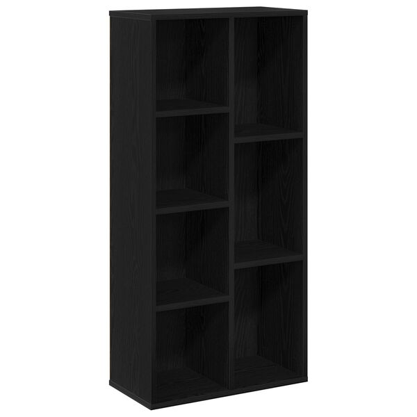vidaXL Ράφι Μαύρη Δρυς 50x25x105 εκ Επεξεργασμένο ξύλο
