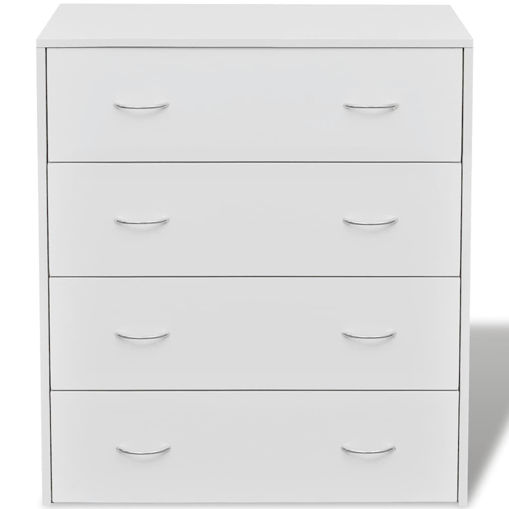 vidaXL Συρταριέρα με 4 Συρτάρια Λευκή 60 x 30,5 x 71 εκ.