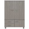 vidaXL Ντουλάπα HAMAR Αν. Γκρι 99 x 45 x 137εκ. από Μασίφ Ξύλο Πεύκου