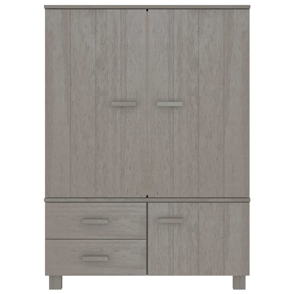 vidaXL Ντουλάπα HAMAR Αν. Γκρι 99 x 45 x 137εκ. από Μασίφ Ξύλο Πεύκου