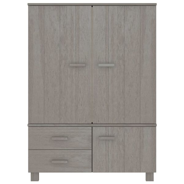 vidaXL Ντουλάπα HAMAR Αν. Γκρι 99 x 45 x 137εκ. από Μασίφ Ξύλο Πεύκου