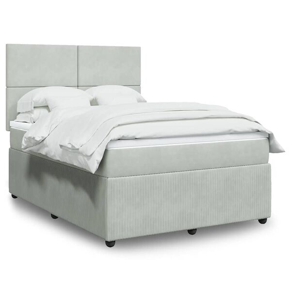 vidaXL &Kappa;&rho;&epsilon;&beta;ά&tau;&iota; Boxspring &mu;&epsilon; &Sigma;&tau;&rho;ώ&mu;&alpha; &Alpha;&nu;&omicron;&iota;&chi;&tau;ό &Gamma;&kappa;&rho;&iota; 160x200 &epsilon;&kappa;. &Beta;&epsilon;&lambda;&omicron;ύ&delta;&iota;&nu;&omicron;