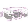 vidaXL Σετ Καναπέ Κήπου με μαξιλάρι με μαξιλάρι 11 pcs Μπεζ και Γκρι
