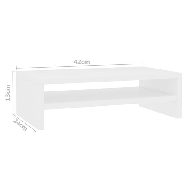 vidaXL Βάση Οθόνης Λευκή 42 x 24 x 13 εκ. από Επεξ. Ξύλο