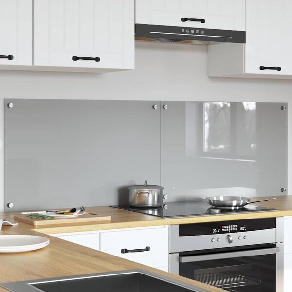 vidaXL Πίσω Πάνελ Κουζίνας 2 pcs Ανοιχτό γκρι 80 x 50 cm