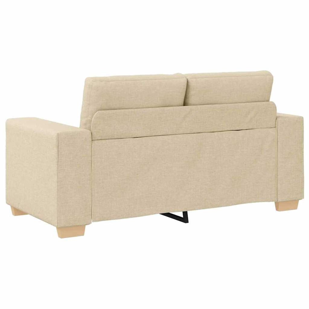 vidaXL Σετ Καναπέ με μαξιλάρι 2 pcs Κρεμ 221 x 78 x 80 εκ Ύφασμα