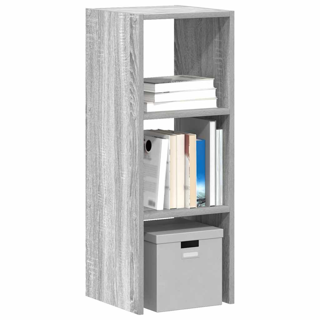 vidaXL Βιβλιοθήκη Στοιβαζόμενα Γκρι Sonoma 30x30x80 εκ. Επεξ. Ξύλο