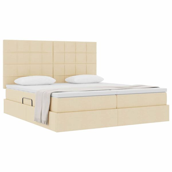 vidaXL &Kappa;&rho;&epsilon;&beta;ά&tau;&iota; &Alpha;&pi;&omicron;&theta;ή&kappa;&eta;&sigmaf; &mu;&epsilon; &sigma;&tau;&rho;ώ&mu;&alpha; &Kappa;&rho;έ&mu; 180 x 200 cm &Tau;&epsilon;&chi;&nu;&eta;&tau;ό &Delta;έ&rho;&mu;&alpha;