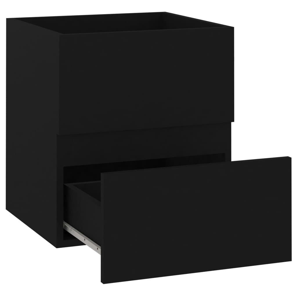 vidaXL Ντουλάπι Νιπτήρα Μαύρο 41 x 38,5 x 45 εκ. Επεξεργασμένο Ξύλο