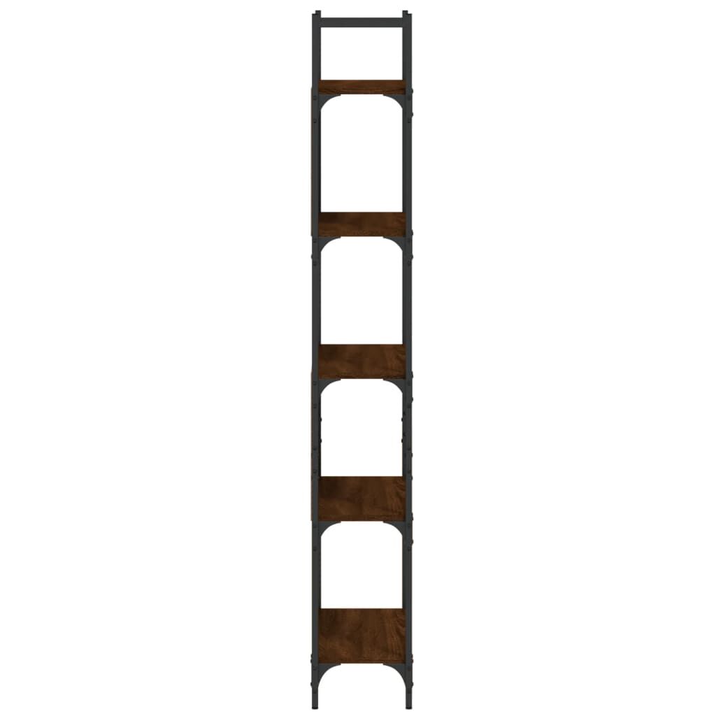 vidaXL Βιβλιοθήκη Καφέ Δρυς 155,5x24x166,5 εκ. Επεξεργασμένο Ξύλο