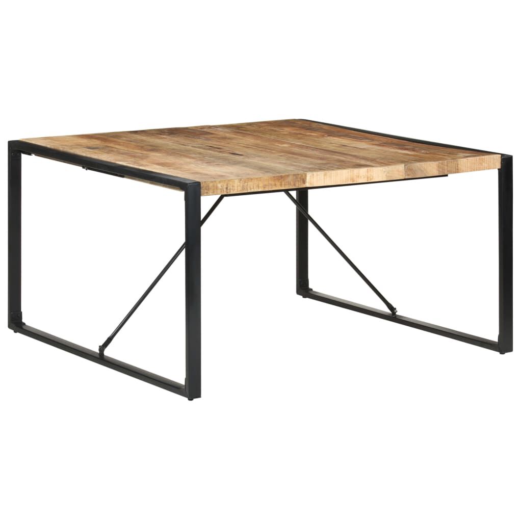 vidaXL Τραπεζαρία 140 x 140 x 75 εκ. από Ακατέργαστο Ξύλο Μάνγκο