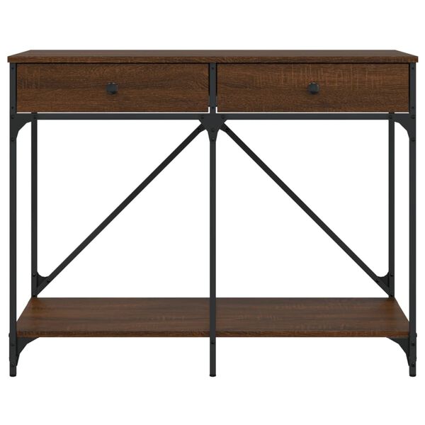 vidaXL Τραπέζι Κονσόλα Καφέ Δρυς 100x39x78,5 εκ. Επεξεργασμένο Ξύλο