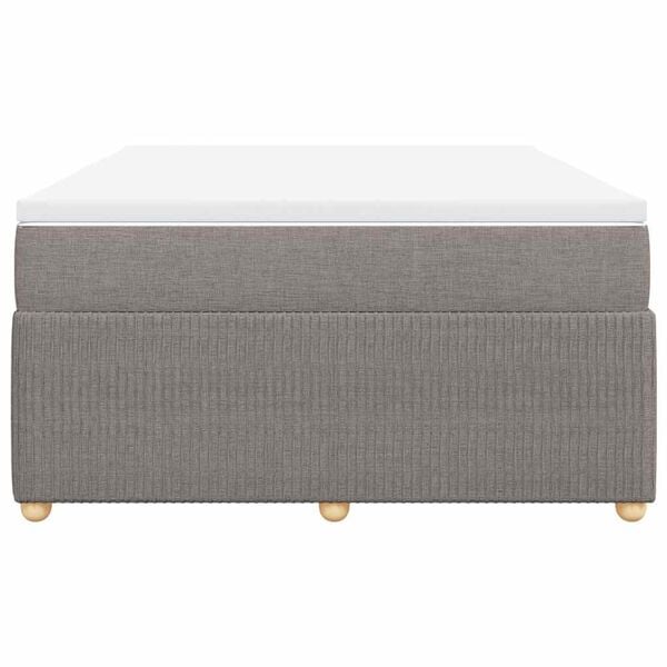 vidaXL &Kappa;&rho;&epsilon;&beta;ά&tau;&iota; Boxspring &mu;&epsilon; &Sigma;&tau;&rho;ώ&mu;&alpha; Taupe 140x200 &epsilon;&kappa;. &Upsilon;&phi;&alpha;&sigma;&mu;ά&tau;&iota;&nu;&omicron;