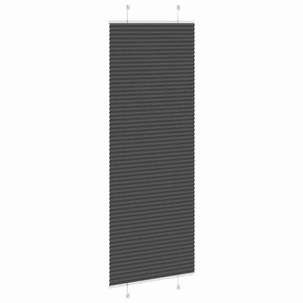 vidaXL Πλισέ περσίδα Μαύρο 70x200 cm Πλάτος υφάσματος 69,4 cm