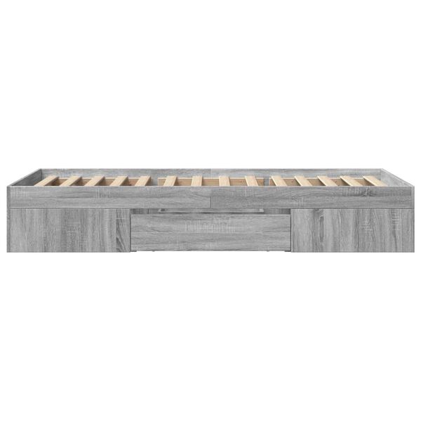 vidaXL Πλαίσιο Κρεβατιού Γκρι Sonoma 90 x 190 εκ. Επεξεργασμένο Ξύλο