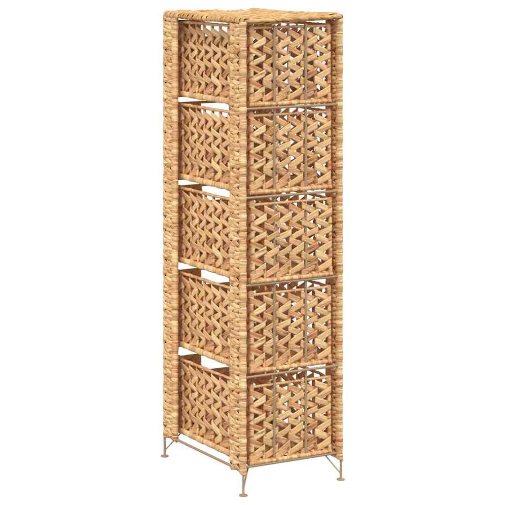 vidaXL Συρταριέρα με 5 Καλάθια 25,5x37x100 εκ. από Υάκινθο του Νερού
