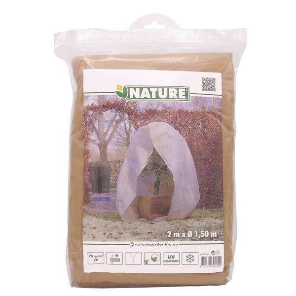 Nature Κάλυμμα Αντιπαγετικό με Φερμουάρ 70 γρ./μ² Μπεζ 2x1,5x1,5 μ.
