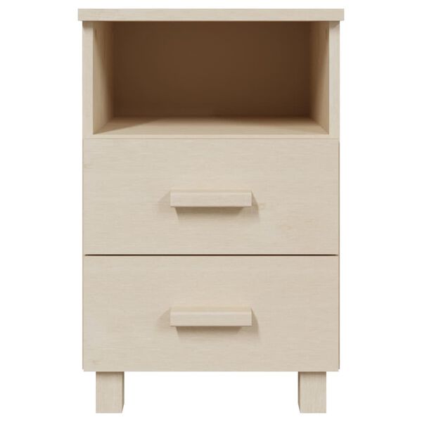 vidaXL Κομοδίνο HAMAR Καφέ Μελί 40 x 35 x 62 εκ. Μασίφ Ξύλο Πεύκου