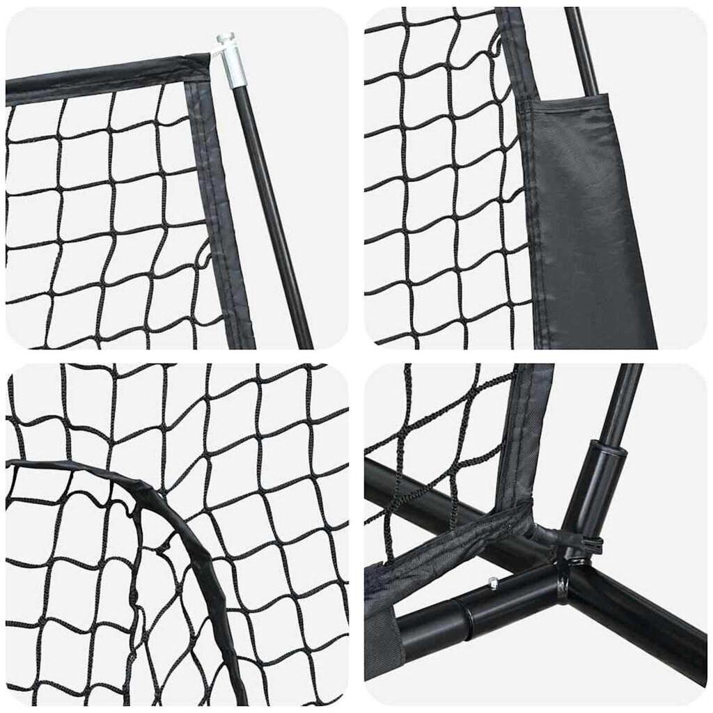 vidaXL Μπέιζμπολ & Σόφτμπολ Μαύρο 250 x 106 x 209 εκ. Πολυεστέρας