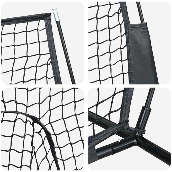 vidaXL Μπέιζμπολ & Σόφτμπολ Μαύρο 250 x 106 x 209 εκ. Πολυεστέρας