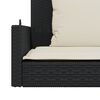 vidaXL Παγκάκι Κούνια Μαύρο 119x56x48 εκ. Συνθετικό Ρατάν με Μαξιλάρια