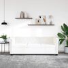 vidaXL Καναπές Τριθέσιος Chesterfield Λευκός από Συνθετικό Δέρμα