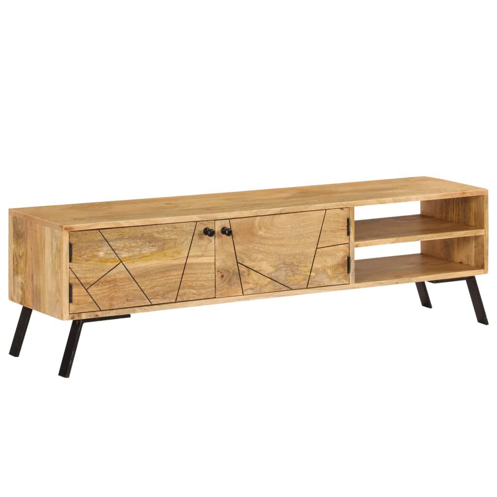vidaXL Έπιπλο Τηλεόρασης 140 x 30 x 40 εκ. από Μασίφ Ξύλο Μάνγκο