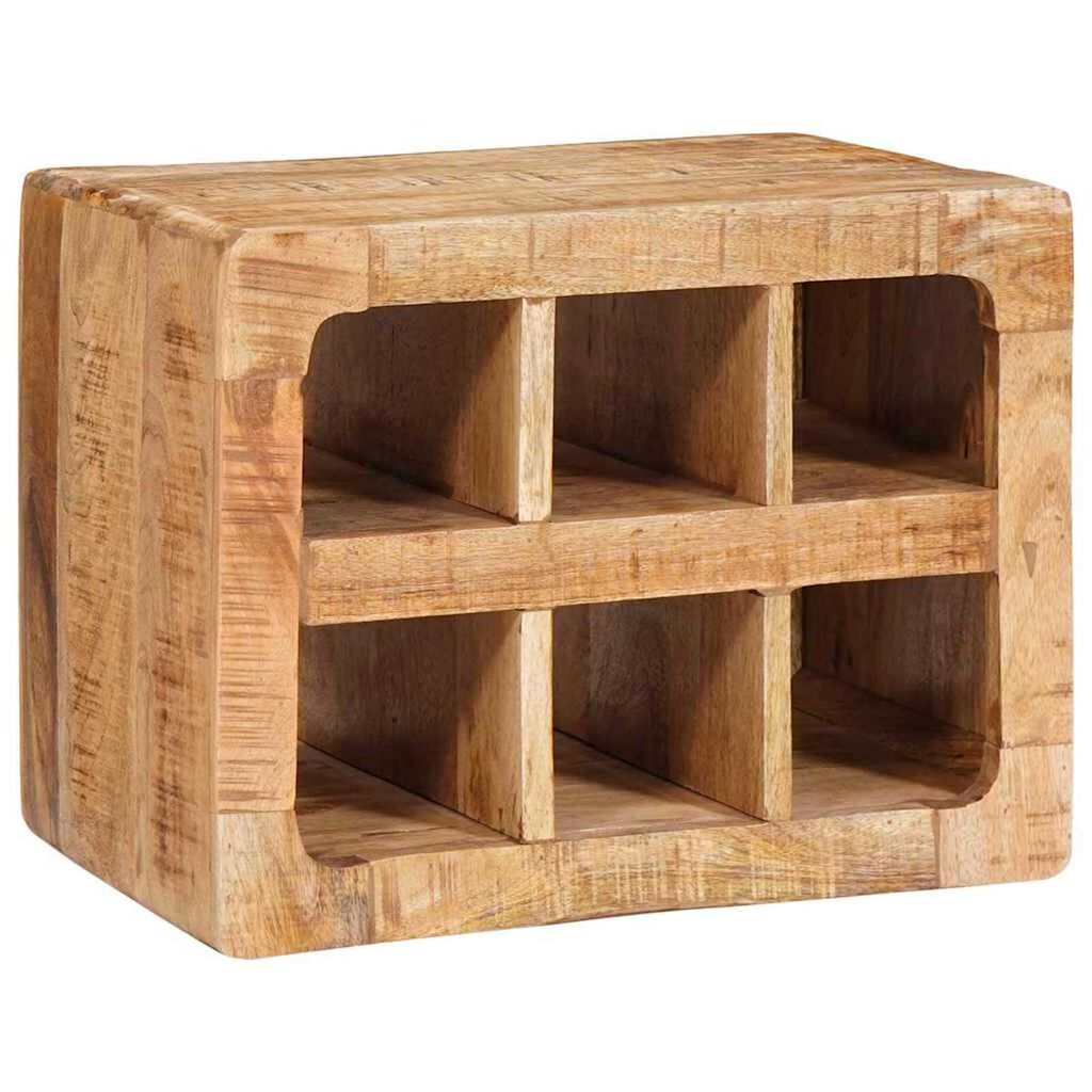 vidaXL Ράφι Κρασιού Επιτοίχιο Καφέ 44 x 30 x 35 εκ. Μασίφ ξύλο μάνγκο