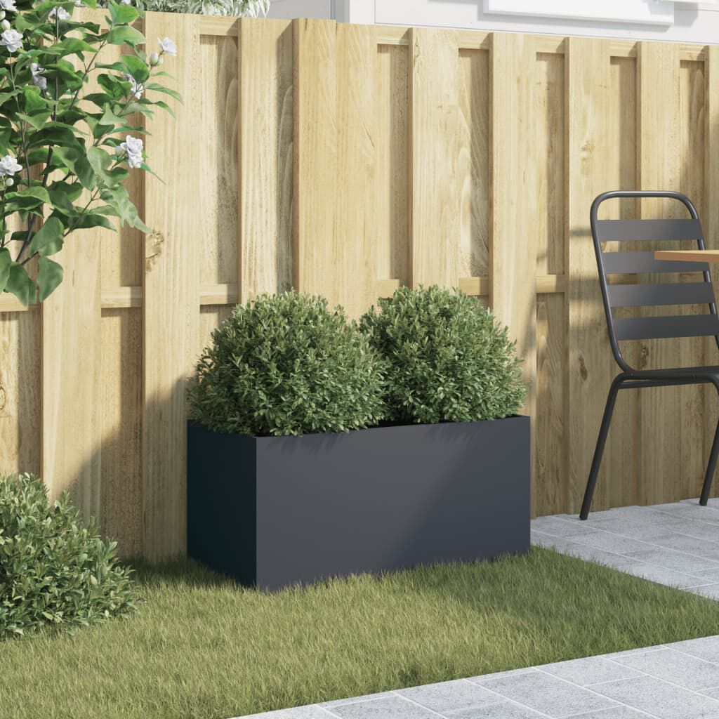 vidaXL Ζαρντινιέρα Ανθρακί 62x30x29 εκ. από Χάλυβα