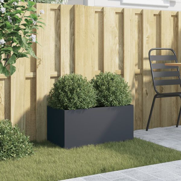 vidaXL Ζαρντινιέρα Ανθρακί 62x30x29 εκ. από Χάλυβα