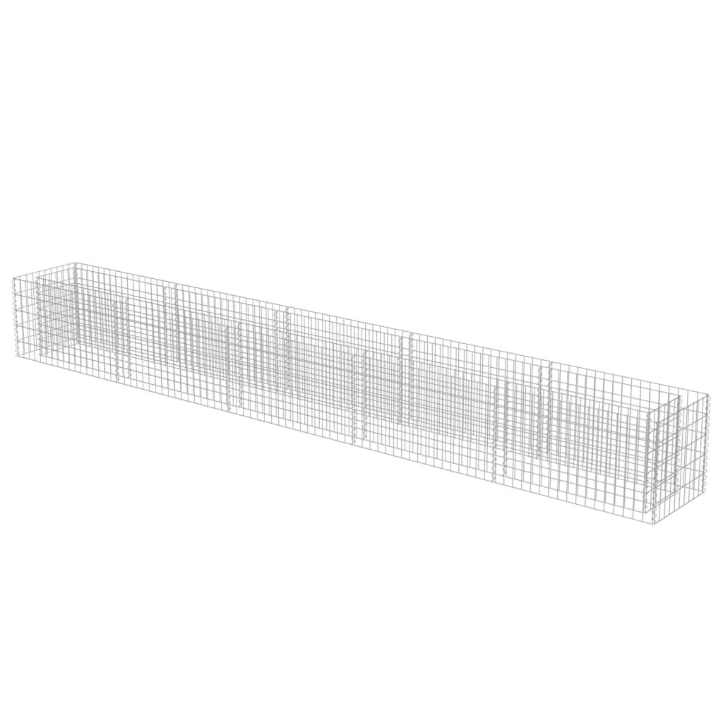vidaXL Συρματοκιβώτιο-Γλάστρα Υπερυψωμένη 450x50x50 εκ. Γαλβ. Χάλυβας