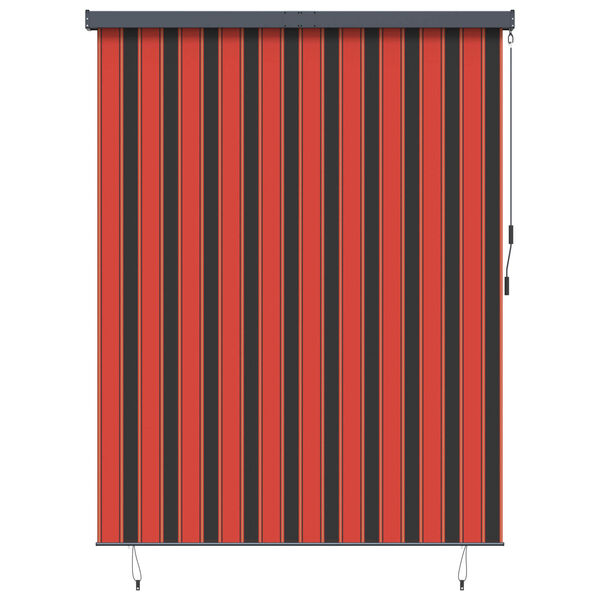 vidaXL Εξωτερικό ρολό Ριγέ πορτοκαλί και καφέ 220 x 250 cm ύφασμα