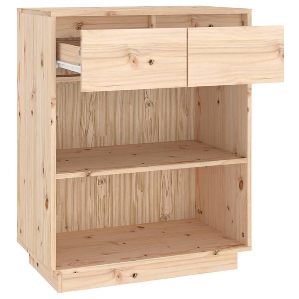 vidaXL Ντουλάπι Κονσόλα 60 x 34 x 75 εκ. από Μασίφ Ξύλο Πεύκου