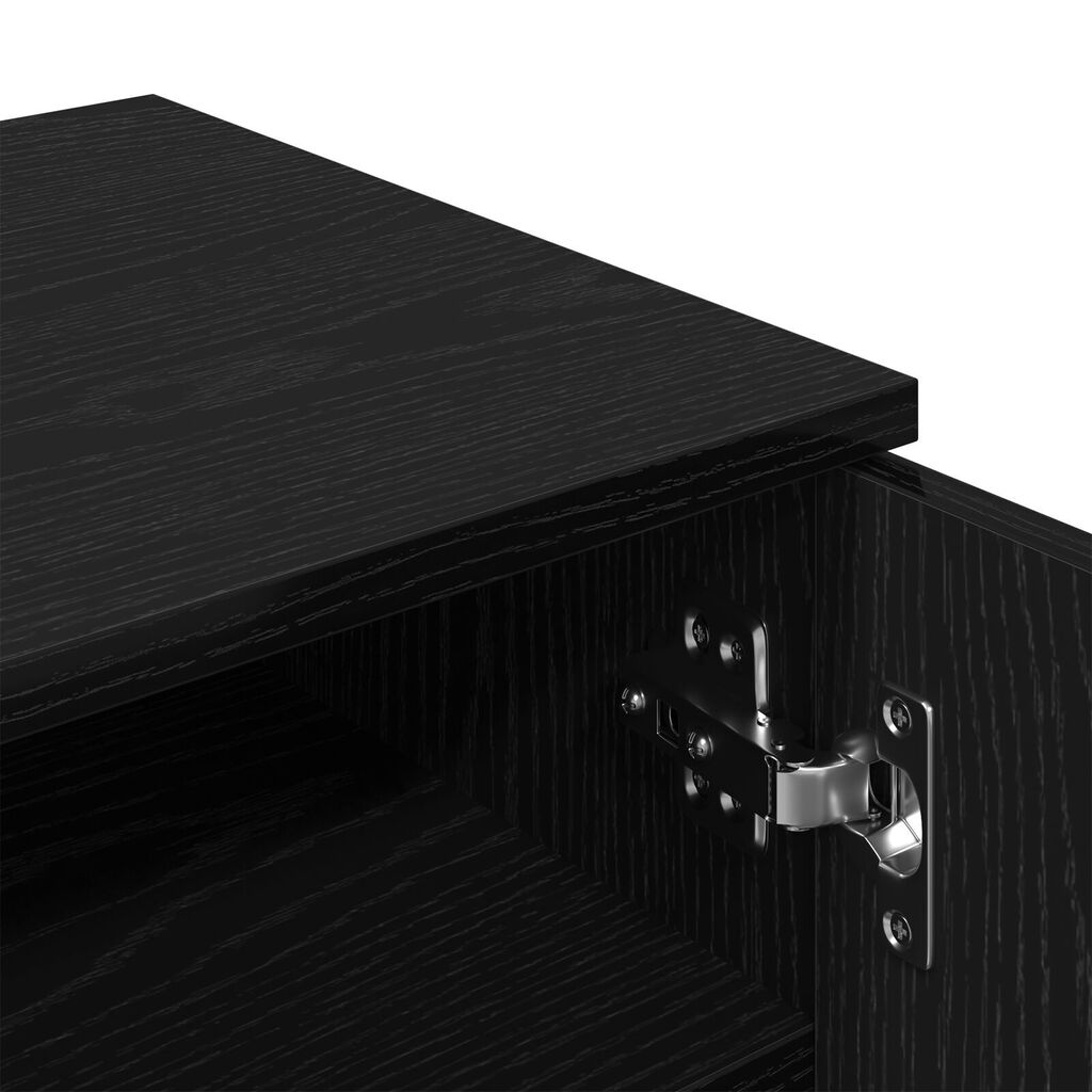 vidaXL Ντουλάπι Παπουτσιών Μαύρο Δρυός 59x35x100 εκ. Από Επεξεργασμένο Ξύλο