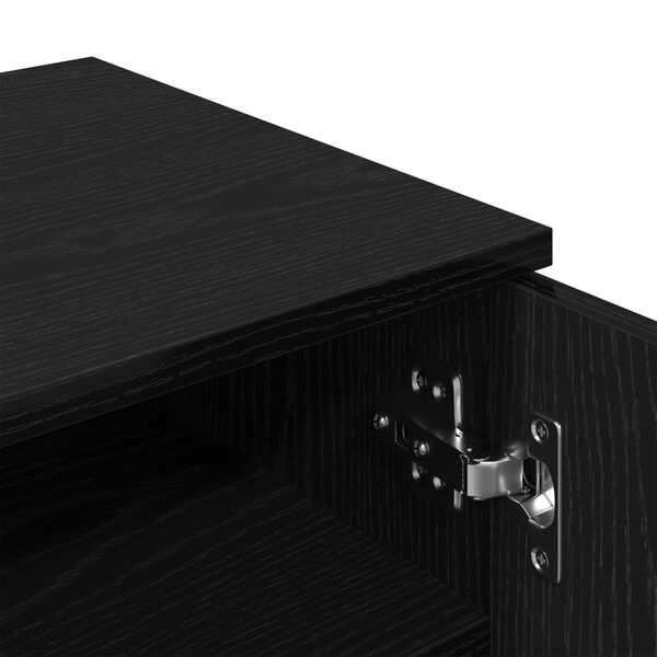 vidaXL Ντουλάπι Παπουτσιών Μαύρο Δρυός 59x35x100 εκ. Από Επεξεργασμένο Ξύλο