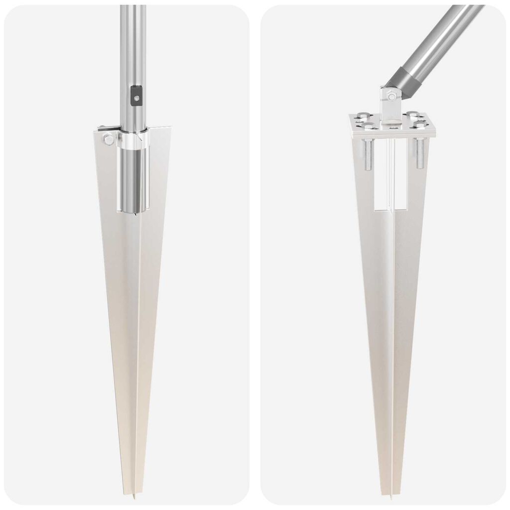 vidaXL Στύλος Περιφράξεων 52 pcs Ασημί 3.2 x 3.2 x 180 εκ Ατσάλι