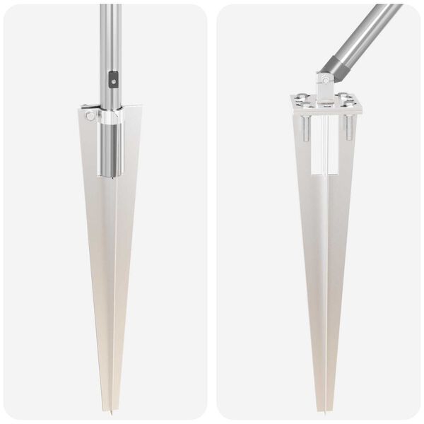 vidaXL Στύλος Περιφράξεων 52 pcs Ασημί 3.2 x 3.2 x 180 εκ Ατσάλι
