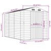 vidaXL Φωτιστικό Κήπου Καφέ 191 x 300 x 198 εκ. από Γαλβανισμένο Ατσάλι