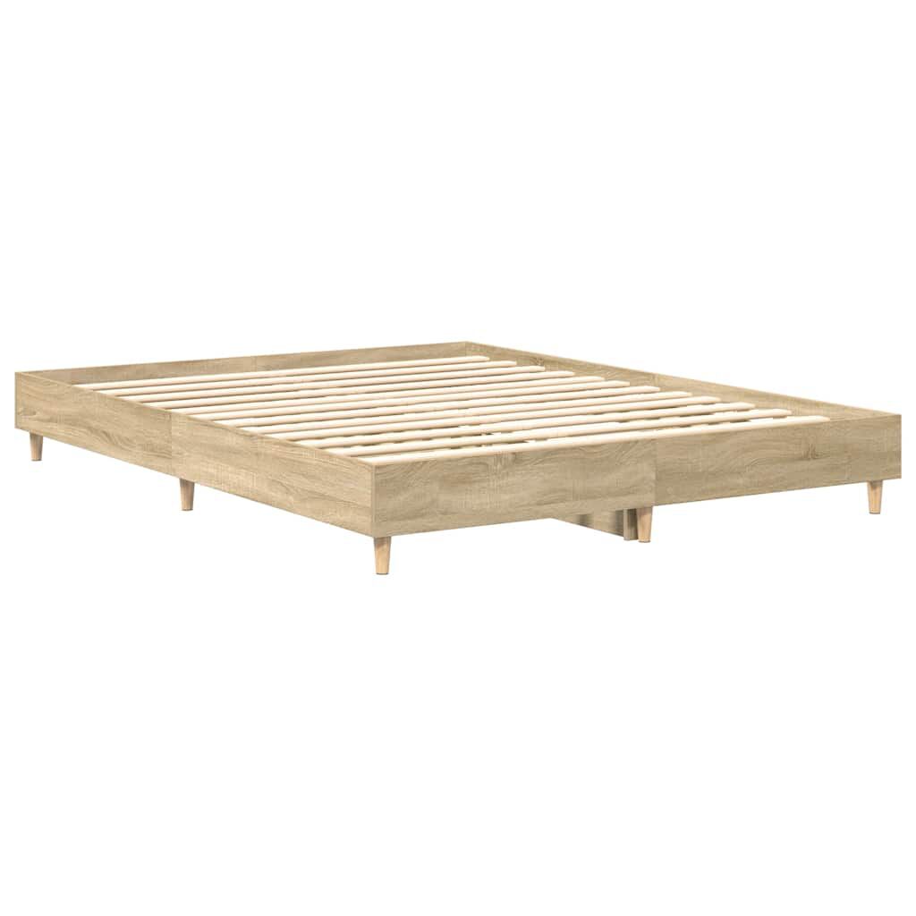 vidaXL Πλαίσιο Κρεβατιού Χωρ. Στρώμα Sonoma Δρυς 140x200εκ. Επ. Ξύλο