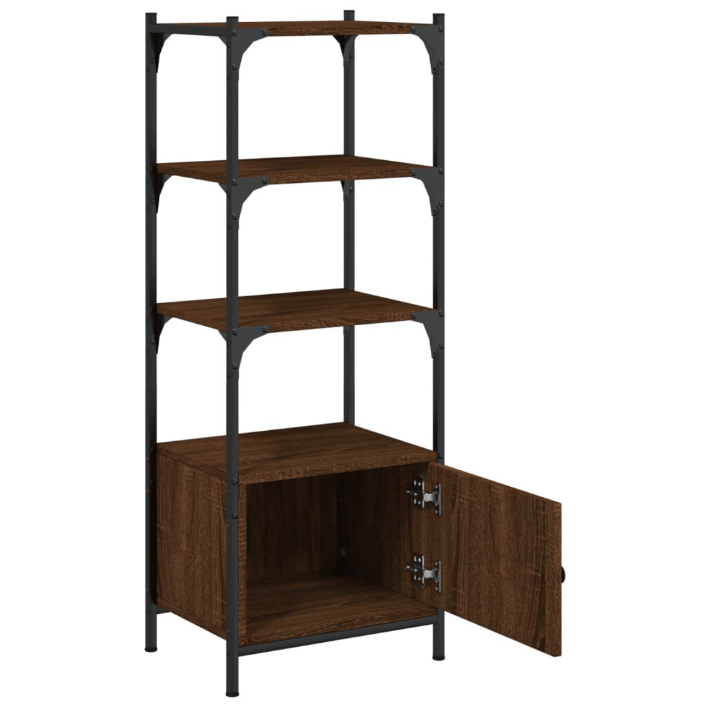 vidaXL Βιβλιοθήκη 3 Επιπέδων Καφέ Δρυς 41x30x109,5 εκ. Επεξεργ. Ξύλο