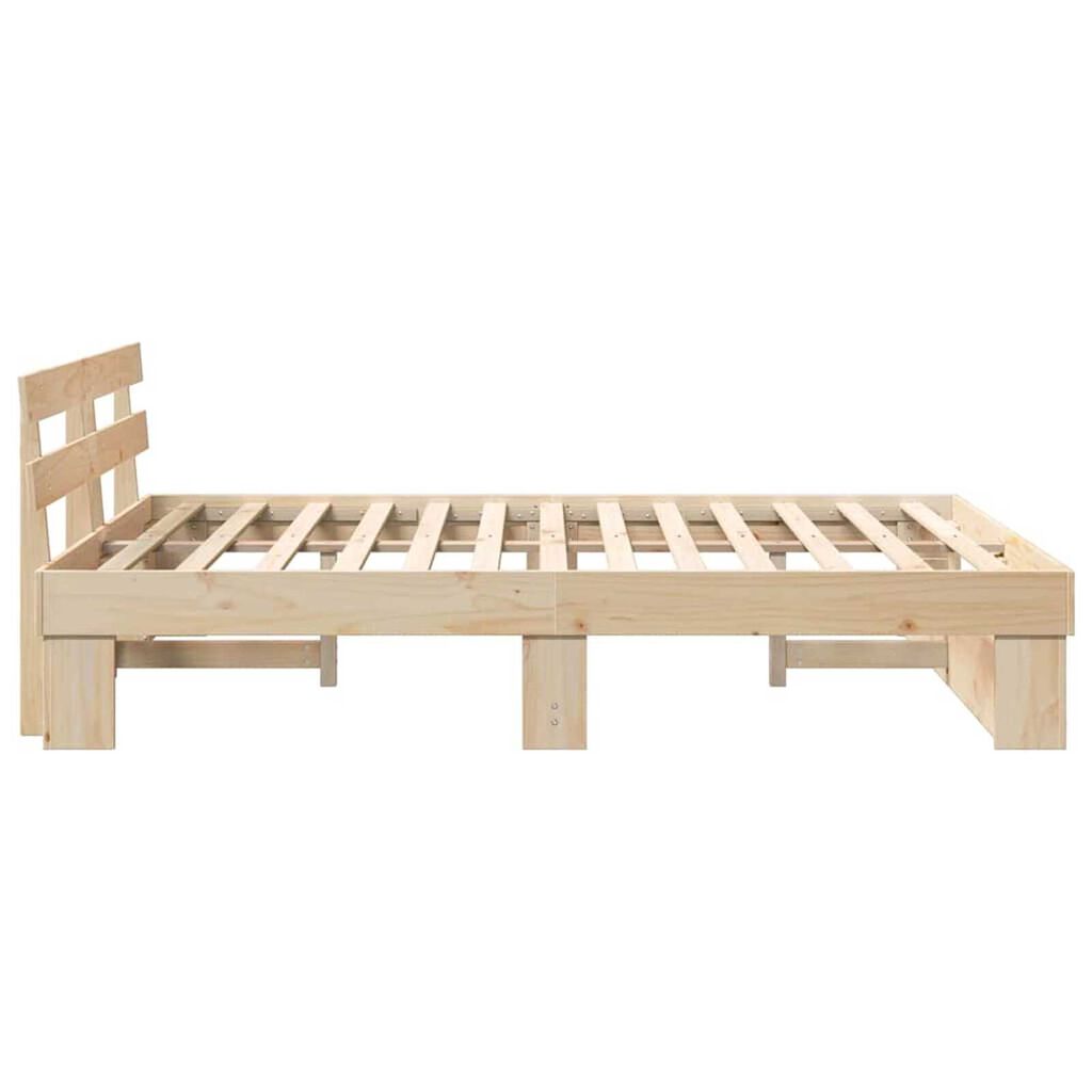 vidaXL Σκελετός Κρεβατιού Καφέ 160 x 200 cm Μασίφ ξύλο πεύκου